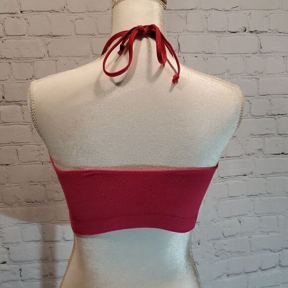 Out From Under pink ribbed crop top - Picture 2 of 4